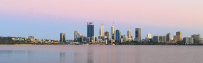 Perth and the Swan River at Sunrise, 28th December 2017
