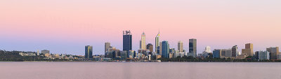 Perth and the Swan River at Sunrise, 29th December 2017