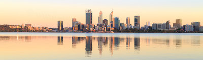 Perth and the Swan River at Sunrise, 4th January 2018