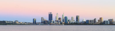 Perth and the Swan River at Sunrise, 19th January 2018