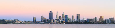 Perth and the Swan River at Sunrise, 25th January 2018