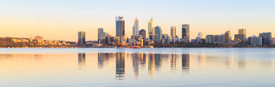 Perth and the Swan River at Sunrise, 26th January 2018