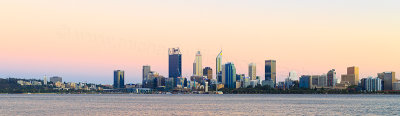 Perth and the Swan River at Sunrise, 31st January 2018
