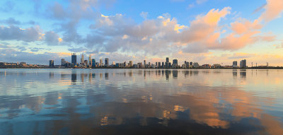 Perth and the Swan River at Sunrise, 4th February 2018