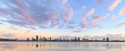 Perth and the Swan River at Sunrise, 6th February 2018