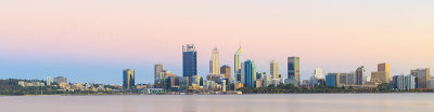 Perth and the Swan River at Sunrise, 8th February 2018