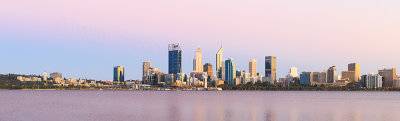 Perth and the Swan River at Sunrise, 10th February 2018