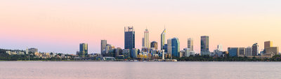 Perth and the Swan River at Sunrise, 28th February 2018