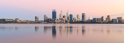 Perth and the Swan River at Sunrise, 9th March 2018