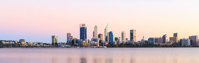 Perth and the Swan River at Sunrise, 1st April 2018