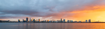 Perth and the Swan River at Sunrise, 20th April 2018