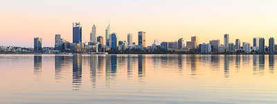 Perth and the Swan River at Sunrise, 25th April 2018