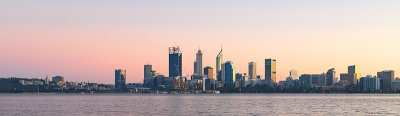 Perth and the Swan River at Sunrise, 5th May 2018