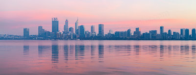 Perth and the Swan River at Sunrise, 7th May 2018