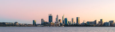 Perth and the Swan River at Sunrise, 11th May 2018
