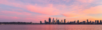 Perth and the Swan River at Sunrise, 16th May 2018