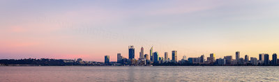 Perth and the Swan River at Sunrise, 17th May 2018