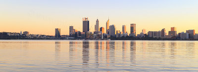 Perth and the Swan River at Sunrise, 21st May 2018