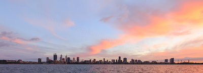 Perth and the Swan River at Sunrise, 31st May 2018