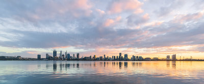 Perth and the Swan River at Sunrise, 1st June 2018