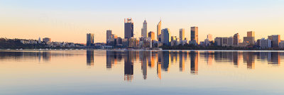 Perth and the Swan River at Sunrise, 3rd June 2018