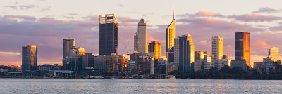 Perth and the Swan River at Sunrise, 8th June 2018