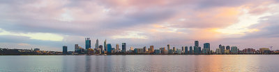 Perth and the Swan River at Sunrise, 13th June 2018