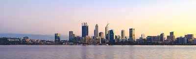 Perth and the Swan River at Sunrise, 14th June 2018