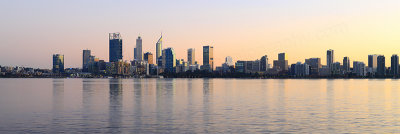 Perth and the Swan River at Sunrise, 15th June 2018