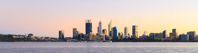 Perth and the Swan River at Sunrise, 17th June 2018