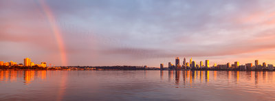Perth and the Swan River at Sunrise, 22nd June 2018