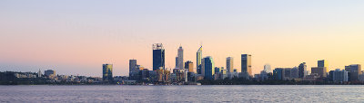 Perth and the Swan River at Sunrise, 23rd June 2018