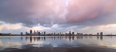Perth and the Swan River at Sunrise, 5th July 2018