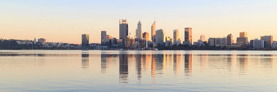 Perth and the Swan River at Sunrise, 6th July 2018
