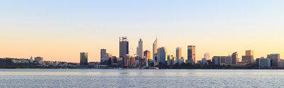Perth and the Swan River at Sunrise, 8th July 2018