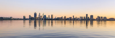 Perth and the Swan River at Sunrise, 11th July 2018