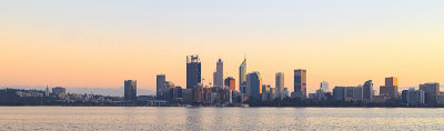 Perth and the Swan River at Sunrise, 12th July 2018