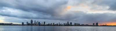 Perth and the Swan River at Sunrise, 15th July 2018