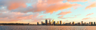 Perth and the Swan River at Sunrise, 21st July 2018