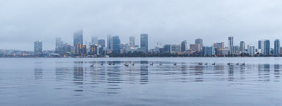Perth and the Swan River at Sunrise, 27th July 2018