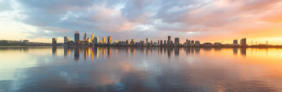 Perth and the Swan River at Sunrise, 30th July 2018