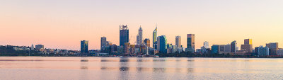 Perth and the Swan River at Sunrise, 31st July 2018
