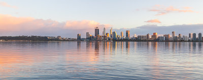 Perth and the Swan River at Sunrise, 2nd August 2018