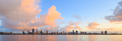 Perth and the Swan River at Sunrise, 21st August 2018