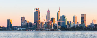 Perth and the Swan River at Sunrise, 26th August 2018