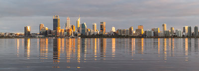 Perth and the Swan River at Sunrise, 1st September 2018