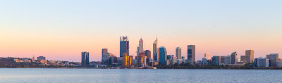 Perth and the Swan River at Sunrise, 26th October 2018
