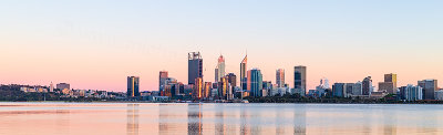 Perth and the Swan River at Sunrise, 7th December 2018
