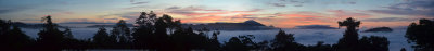 Danum Valley dawn pano