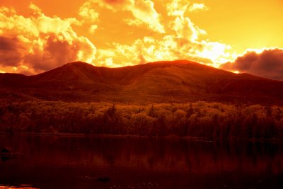 Sandy Stream Pond sunset - Infrared